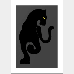 Black Panther, Panther, animals, wild animals Posters and Art